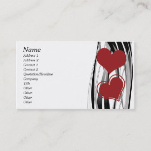 Tarjeta De Visita Diseño abstracto del corazón