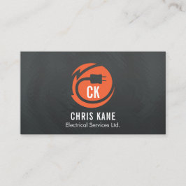 Tarjeta De Visita Diseño anaranjado y gris del logotipo del