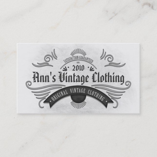 Tarjeta De Visita Diseño antiguo pintoresco (Anverso)