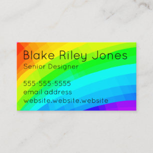Tarjeta De Visita Diseño arcoiris de personalizable