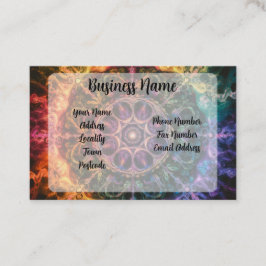 Tarjeta De Visita Diseño artístico abstracto del fuego del arcoiris