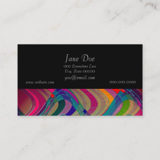 Tarjeta De Visita Diseño artístico abstracto divertido