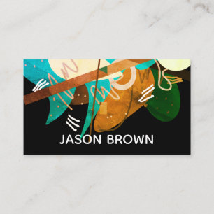 Tarjeta De Visita diseño artístico abstracto original moderno y mode