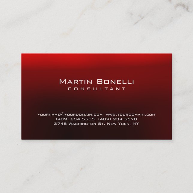 Tarjeta De Visita Diseño artístico contemporáneo (Anverso)