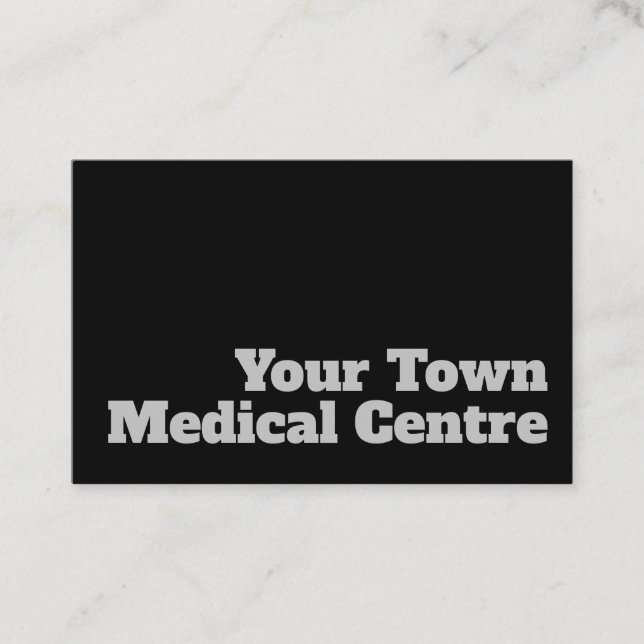 Tarjeta De Visita Diseño audaz y claro - Centro médico (Anverso)