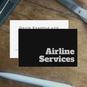 Tarjeta De Visita Diseño audaz y claro - Servicios de aerolíneas