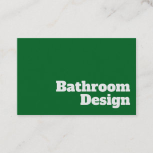 Tarjeta De Visita Diseño audaz y transparente del cuarto de baño
