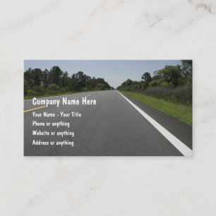 Tarjeta De Visita Diseño Automotriz Vista Carretera