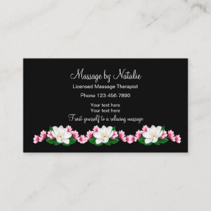 Tarjeta De Visita Diseño autorizado de la belleza del terapeuta del