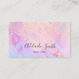 Tarjeta De Visita diseño azul púrpura elegante