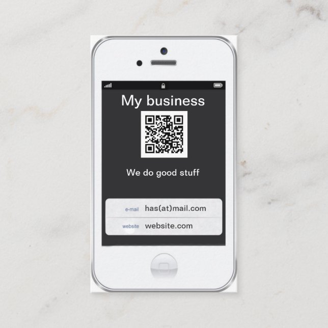 Tarjeta De Visita Diseño blanco adaptable profesional del iPhone (Anverso)