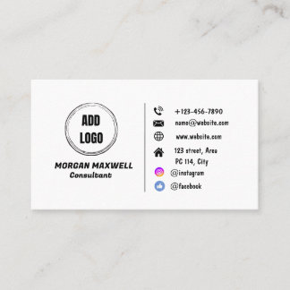 Tarjeta De Visita Diseño blanco del plan