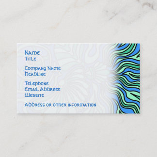 Tarjeta De Visita Diseño brillante del tema del océano