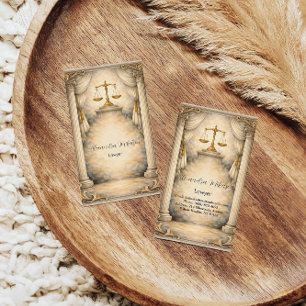 Tarjeta De Visita Diseño Clásico de Abogado para Marca Profesional