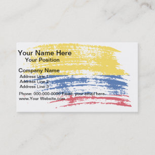 Tarjeta De Visita Diseño colombiano fresco de la bandera