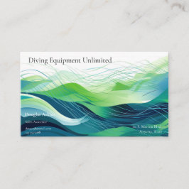Tarjeta De Visita Diseño colorido de ondas abstractas