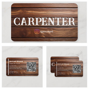 Tarjeta De Visita Diseño Comercial Modelo de Carpintero