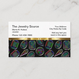 Tarjeta De Visita Diseño con clase del negocio de la joyería
