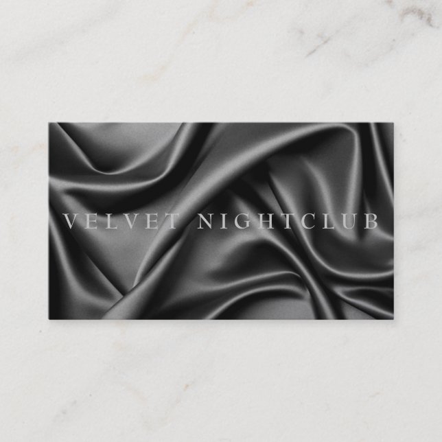 Tarjeta De Visita Diseño con clase, negro, liso, de seda (Anverso)