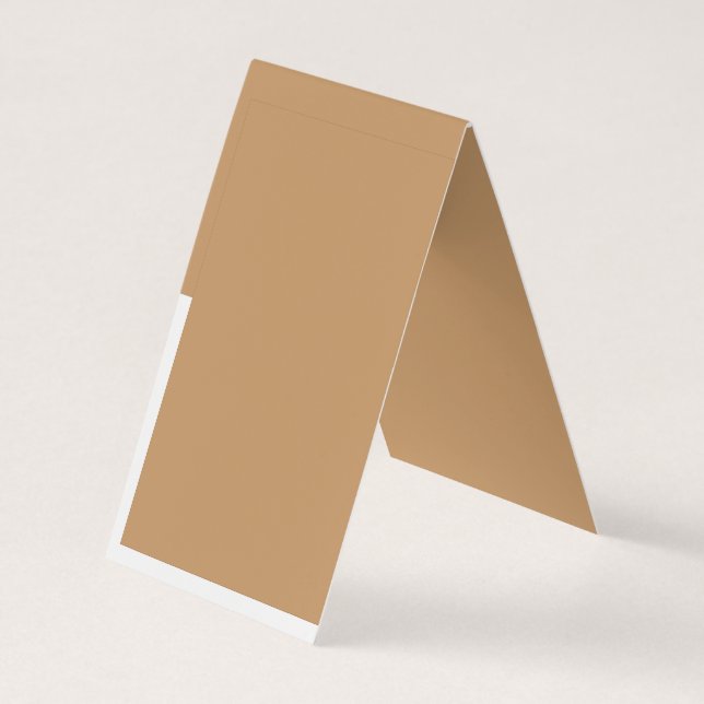 Tarjeta De Visita Diseño con fondo marrón y borde blanco (Reverso)