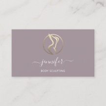 Diseño corporal Escultura Masaje Logotipo de oro Q