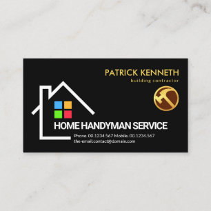 Tarjeta De Visita Diseño creativo de marco Handyman Roofing
