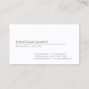 Tarjeta De Visita Diseño creativo limpio profesional estilo sencillo