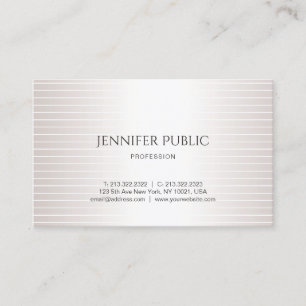 Tarjeta De Visita Diseño creativo moderno de la plancha Faux Silver
