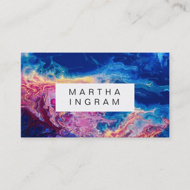 Tarjeta De Visita Diseño creativo moderno Resumen Galaxia (Anverso)