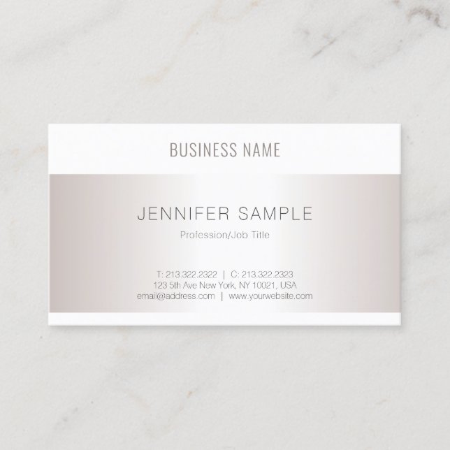 Tarjeta De Visita Diseño creativo moderno sencillo elegante Minimali (Anverso)