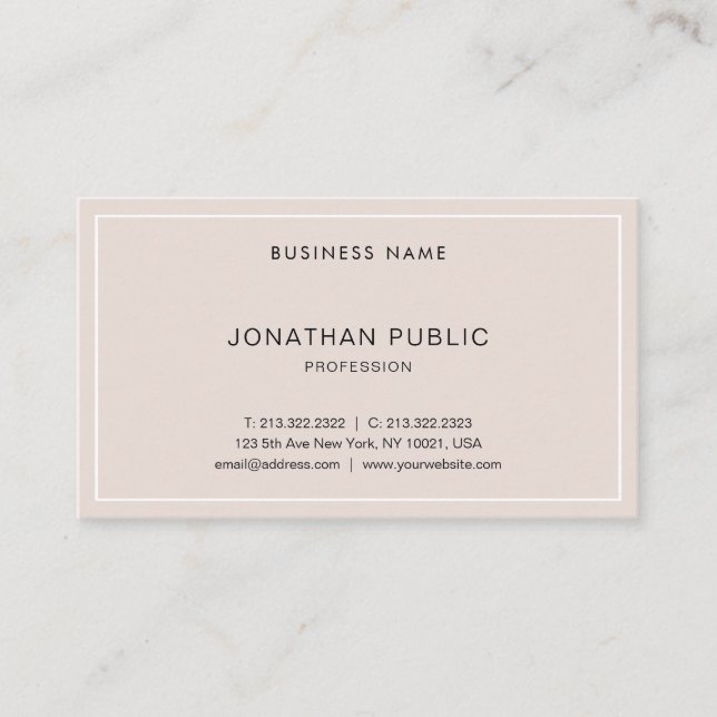 Tarjeta De Visita Diseño creativo moderno y elegante estilo profesio (Anverso)