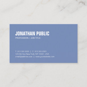 Tarjeta De Visita Diseño creativo moderno y sencillo de diseño Blue