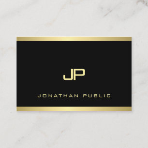 Tarjeta De Visita Diseño creativo Monogramado Platón Moderno Elega