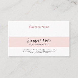 Tarjeta De Visita Diseño creativo profesional elegante rosa moderno