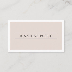 Tarjeta De Visita Diseño creativo profesional Llanura limpia moderna