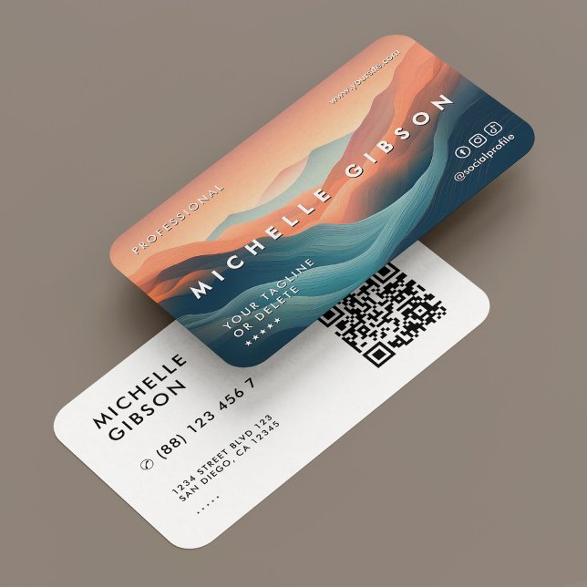 Tarjeta De Visita Diseño creativo profesional mínimo brillante (Subido por el creador)