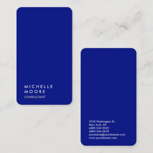 Tarjeta De Visita Diseño creativo simple y llano Phthalo Blue Trendy
