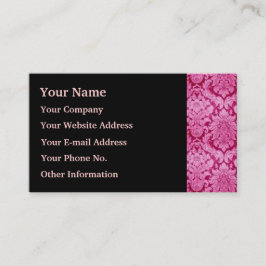 Tarjeta De Visita Diseño damasco en rosa