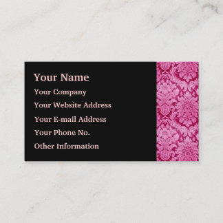 Tarjeta De Visita Diseño damasco en rosa