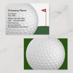 Tarjeta De Visita Diseño de 18 hoyos de golf
