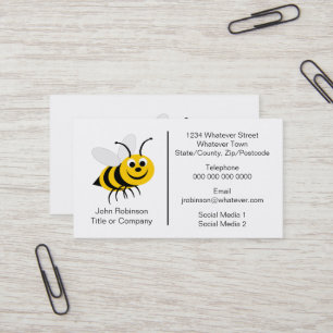 Tarjeta De Visita Diseño de Abejas Apicultor