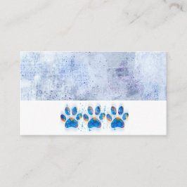 Tarjeta De Visita diseño de acuarela azul y blanco