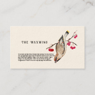 Tarjeta De Visita Diseño de acuarela Depilación de aves forestales.