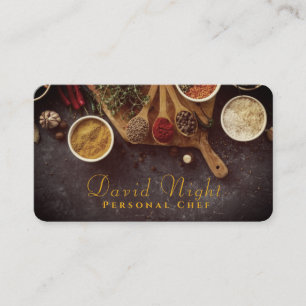 Tarjeta De Visita Diseño de alimentos Comedor Personal Chef Catálogo