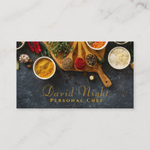 Tarjeta De Visita Diseño de alimentos Comedor Personal Chef Catálogo