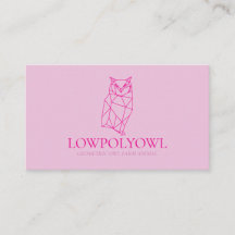 Diseño de Animal para Profesionales Búho Rosa Lowp