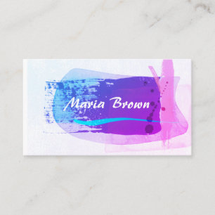 Tarjeta De Visita diseño de arte abstracto moderno púrpura y azul