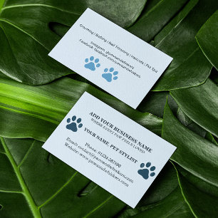 Tarjeta De Visita Diseño de aseo personalizado para clientes de masc