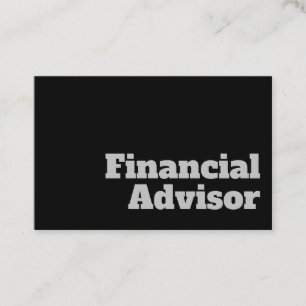 Tarjeta De Visita Diseño de Asesor Financiero Audaz y Claro