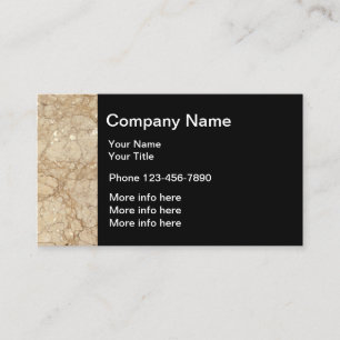 Tarjeta De Visita Diseño de aspecto de piedra de granito